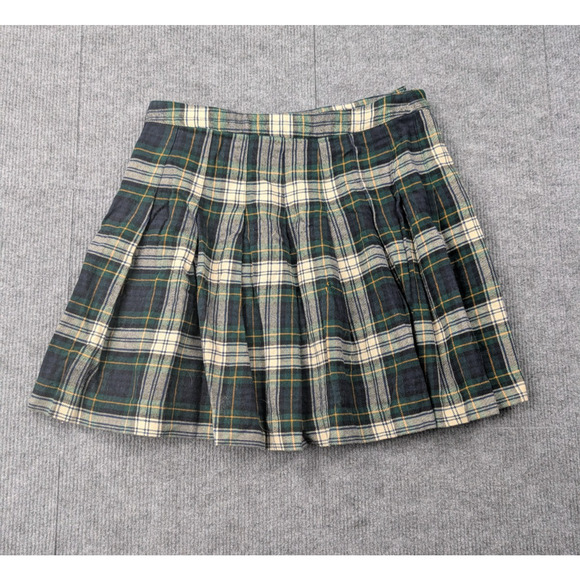 Polo Ralph Lauren Plaid Skirt Girls Large Green Belted Preppy Holiday Acaademia - Picture 2 of 7